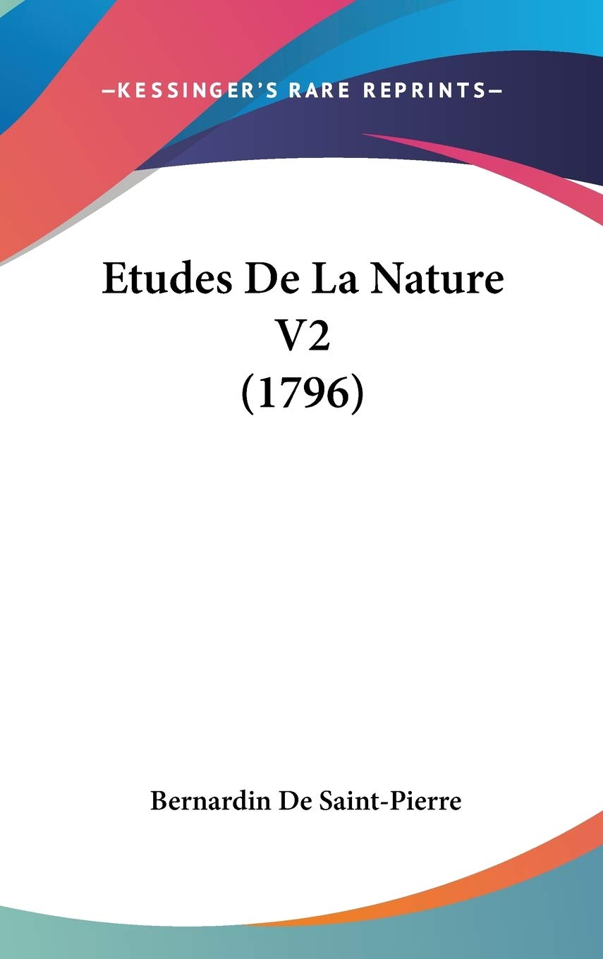 Etudes De La Nature V2 (1796) Contemporary literature