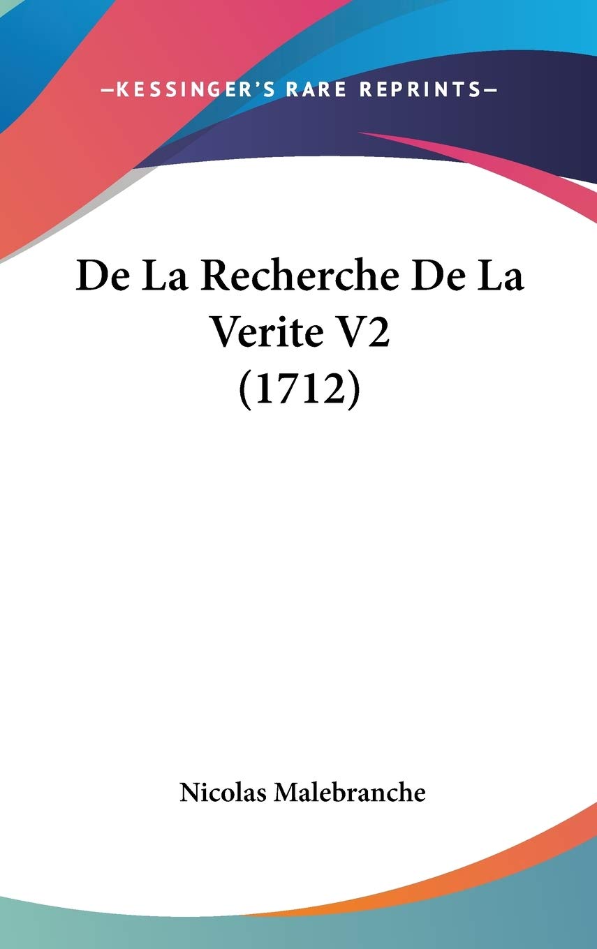 De La Recherche De La Verite V2 (1712) Contemporary literature