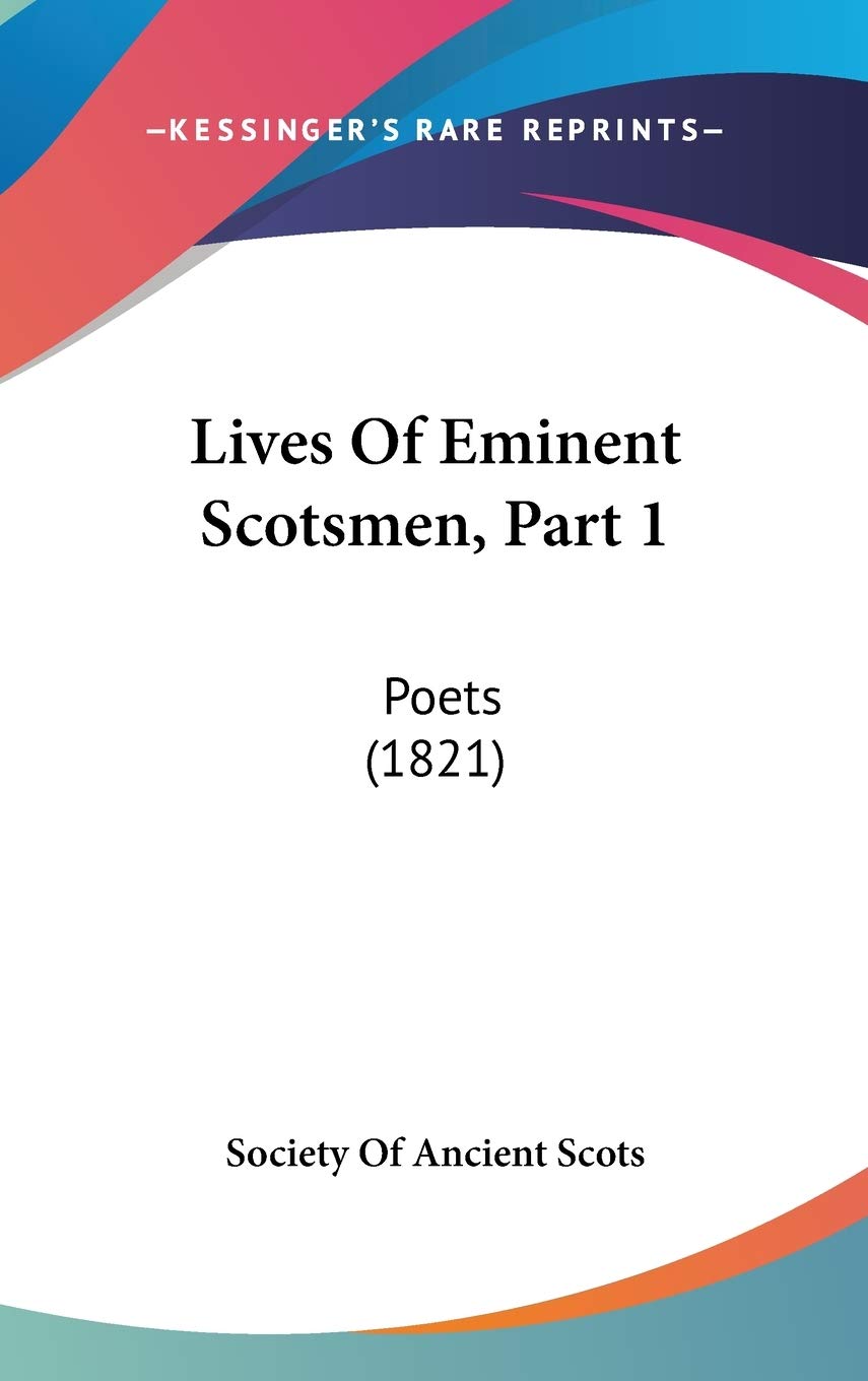 Lives of Eminent Scotsmen: Poets book