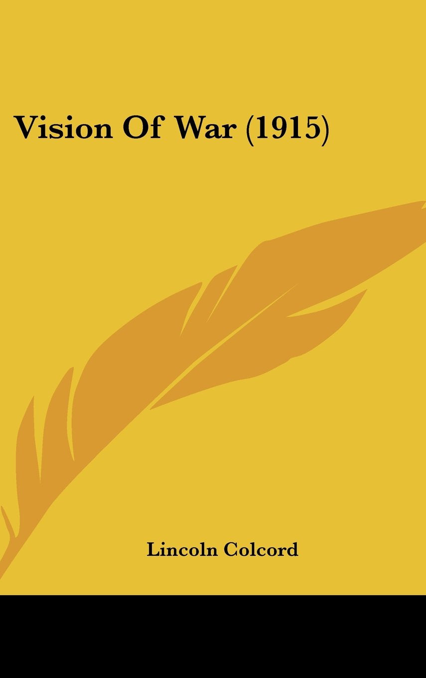 Vision Of War (1915) Contemporary literature
