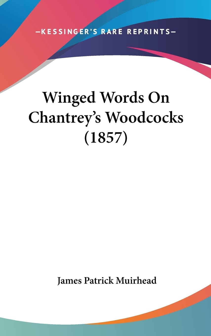 Winged Words On Chantrey's Woodcocks (1857) Contemporary literature