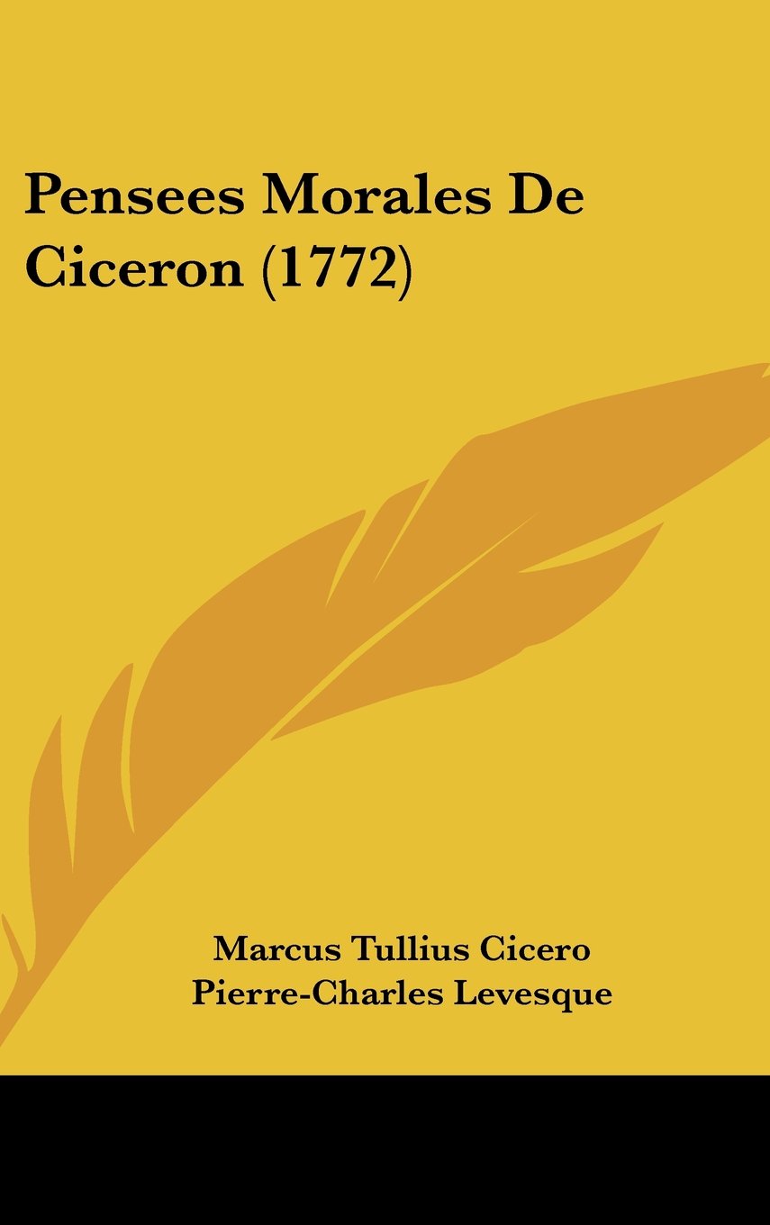 Product Image: Pensees Morales De Ciceron (1772)