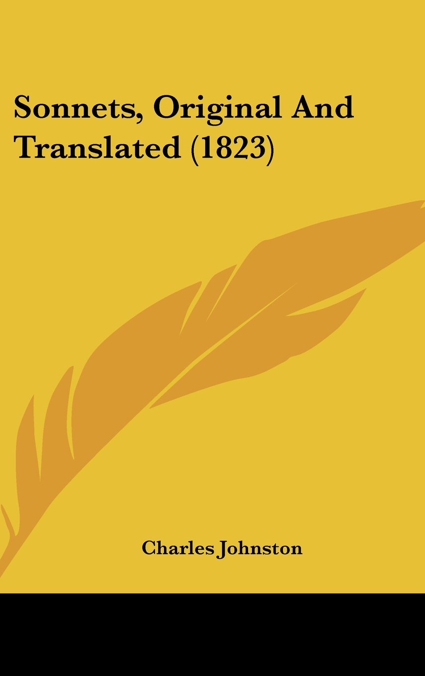 Product Image: Sonnets, Original And Translated (1823)