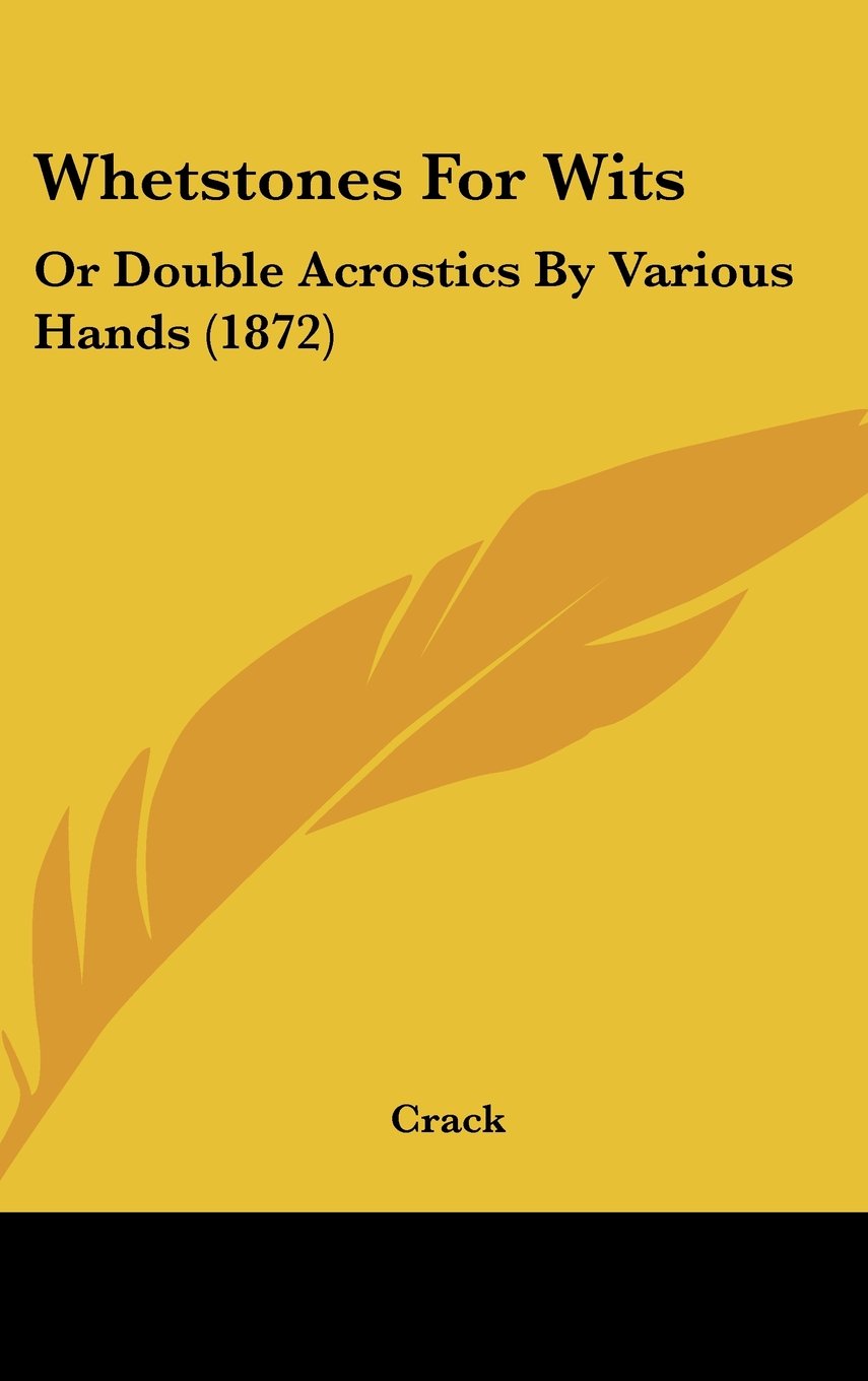 Product Image: Whetstones For Wits: Or Double Acrostics By Various Hands (1872)