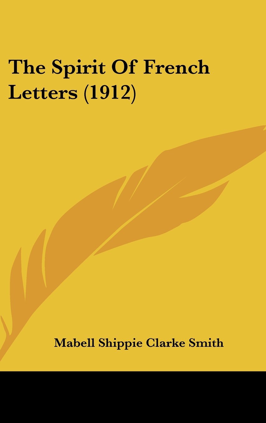The Spirit Of French Letters (1912) Contemporary literature