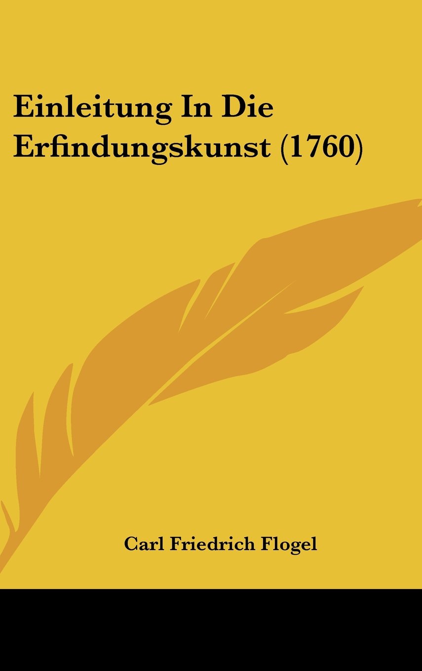 Einleitung In Die Erfindungskunst (1760) Contemporary literature