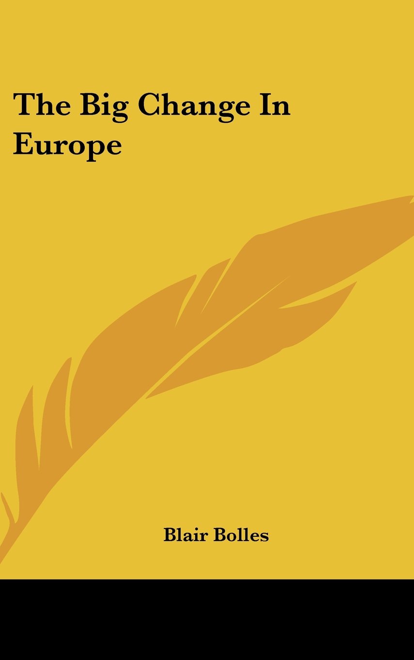 The Big Change in Europe Books