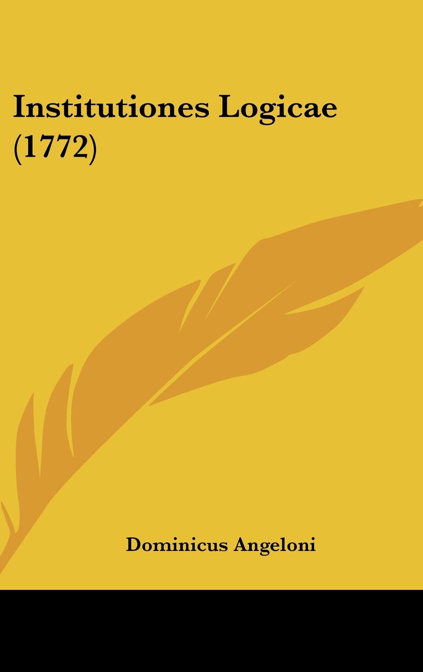 Institutiones Logicae (1772) Books