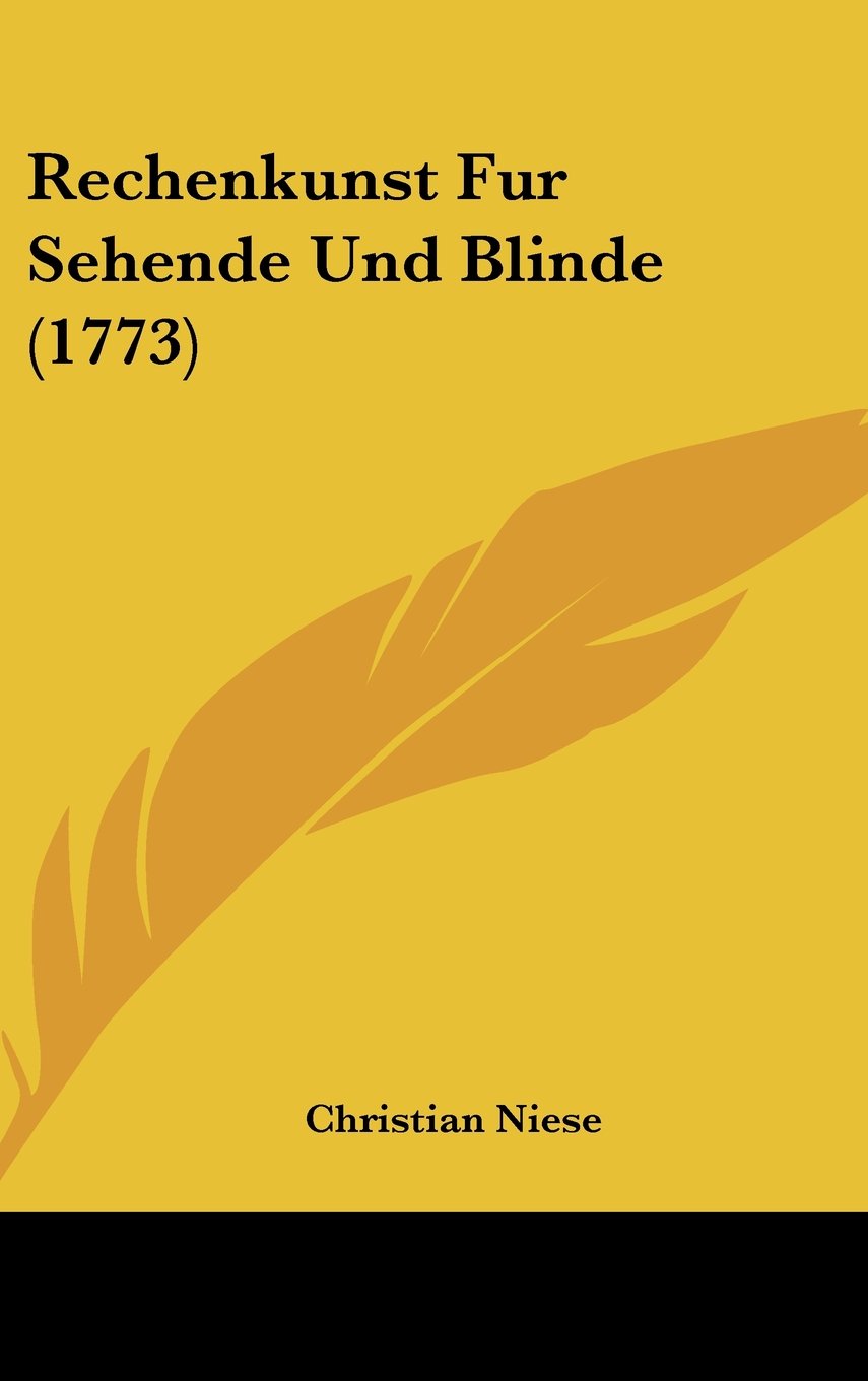 Rechenkunst Fur Sehende Und Blinde (1773) Books
