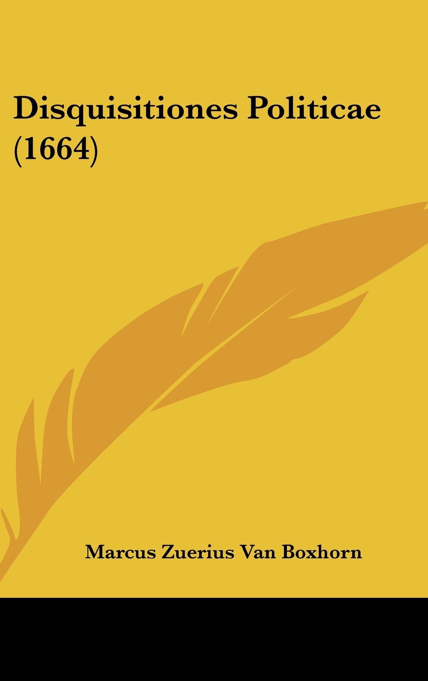 Disquisitiones Politicae (1664) Books