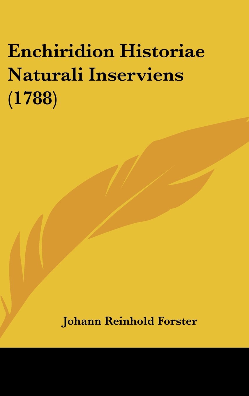 Enchiridion Historiae Naturali Inserviens (1788) Books