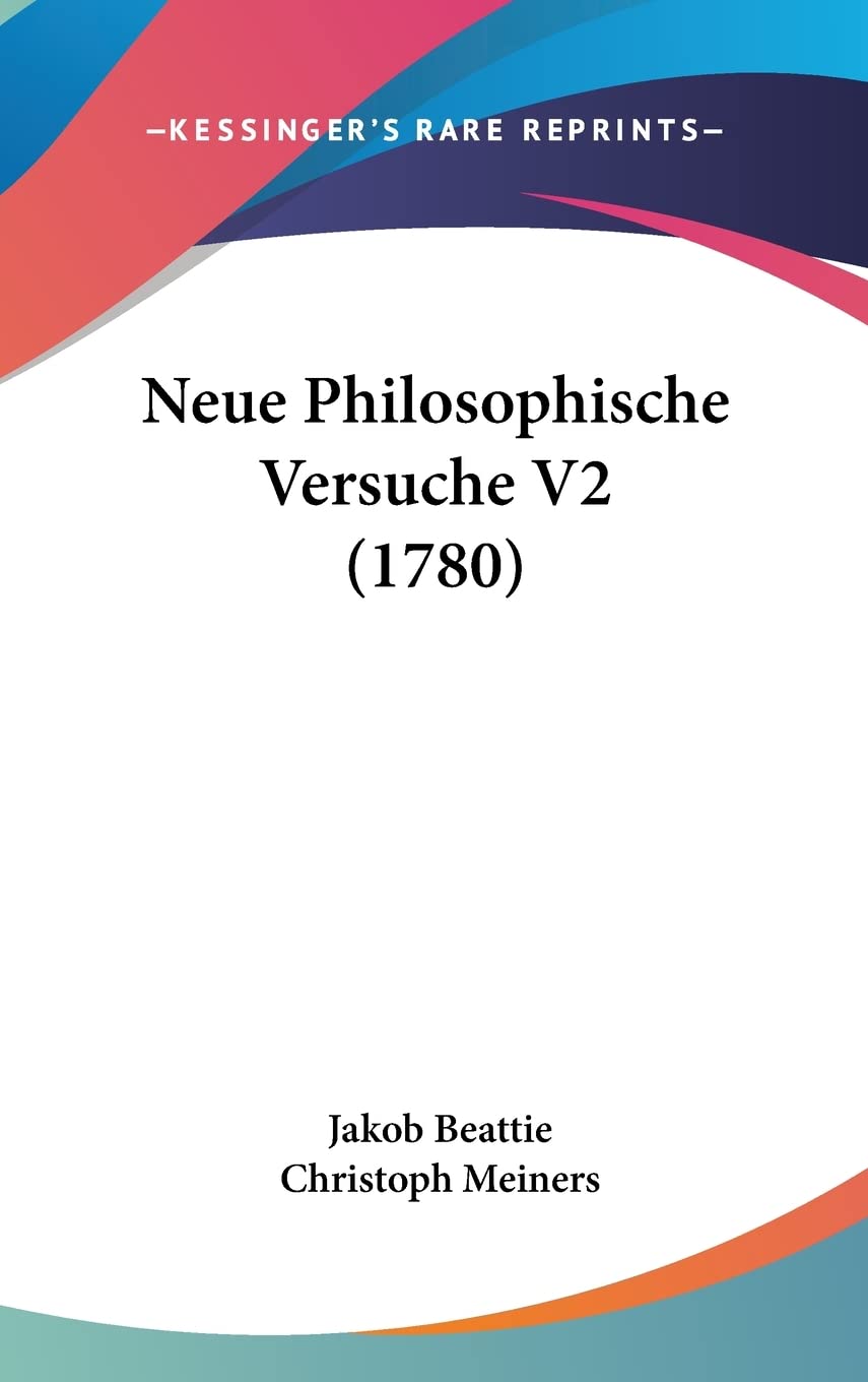 Neue Philosophische Versuche V2 (1780) Philosophy