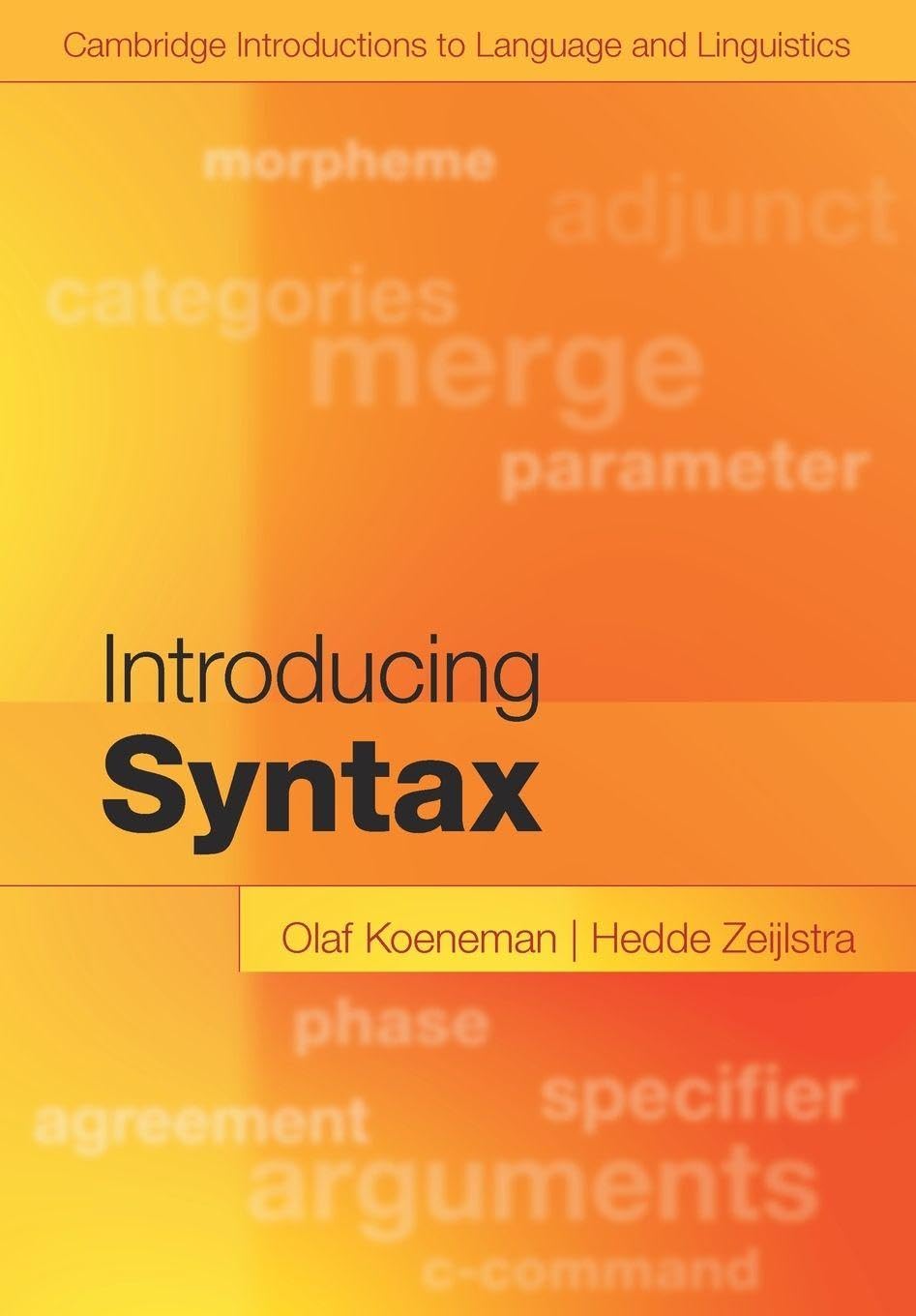 Introducing Syntax (Cambridge Introductions to Language and Linguistics) Social Sciences