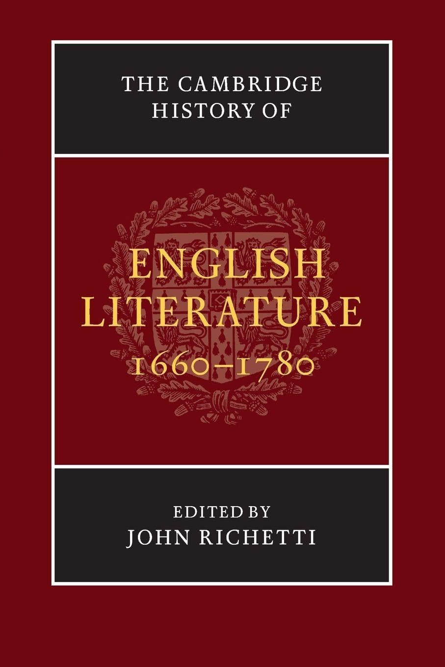 The Cambridge History of English Literature, 1660-1780 Contemporary literature