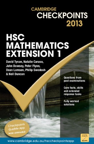 Product Image: Cambridge Checkpoints Hsc Mathematics Extension 1 2013