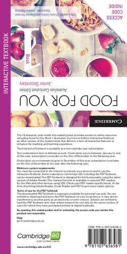 Food for You Australian Curriculum Edition Book 1 Interactive Textbook Non-fiction