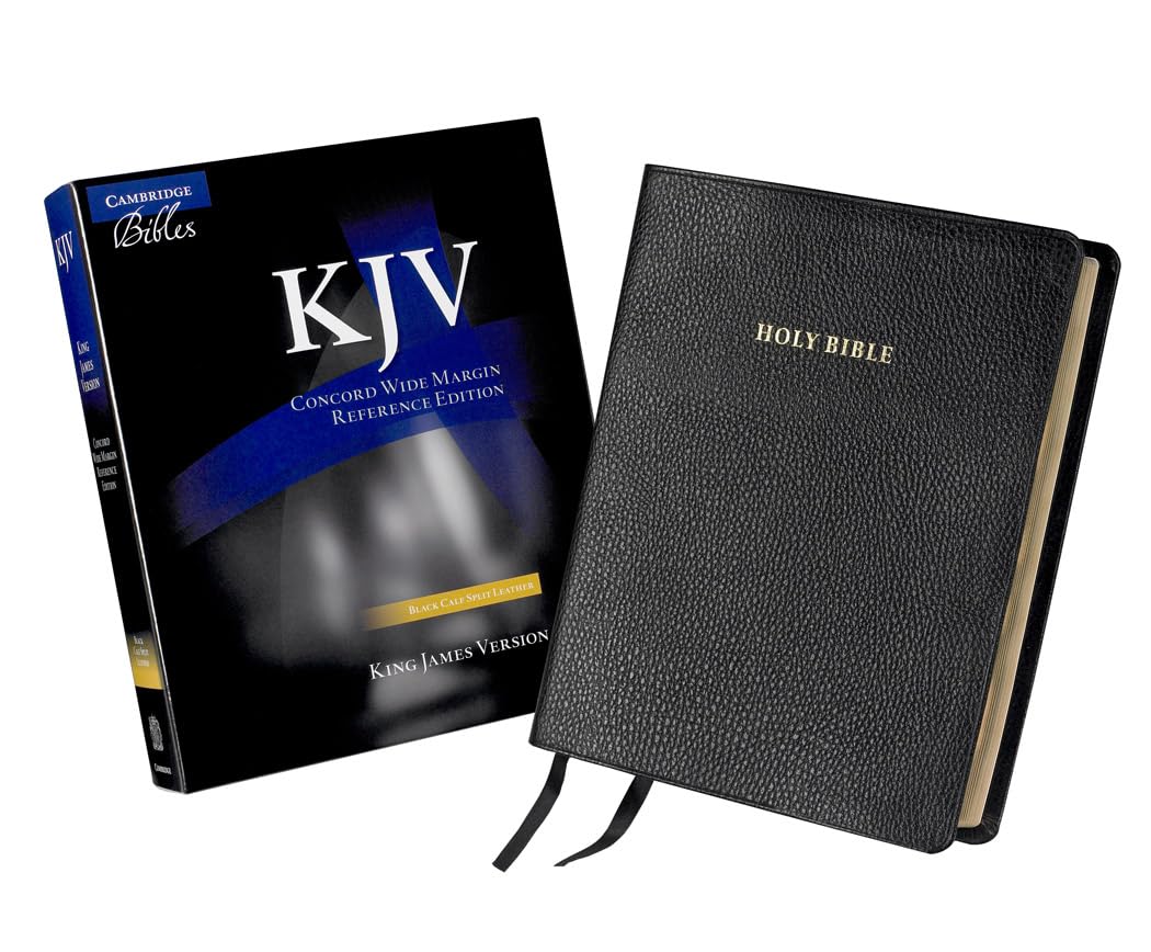 KJV Concord Wide Margin Reference Bible, Black Calfsplit Leather KJ764:XM: King James Version, Concord Wide Margin Reference Edition, Black Calf Split Leather Film, Art & Culture