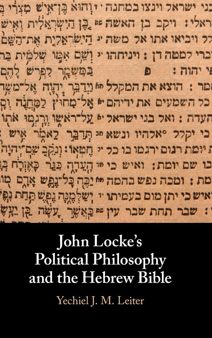 John Locke's Political Philosophy and the Hebrew Bible Philosophy