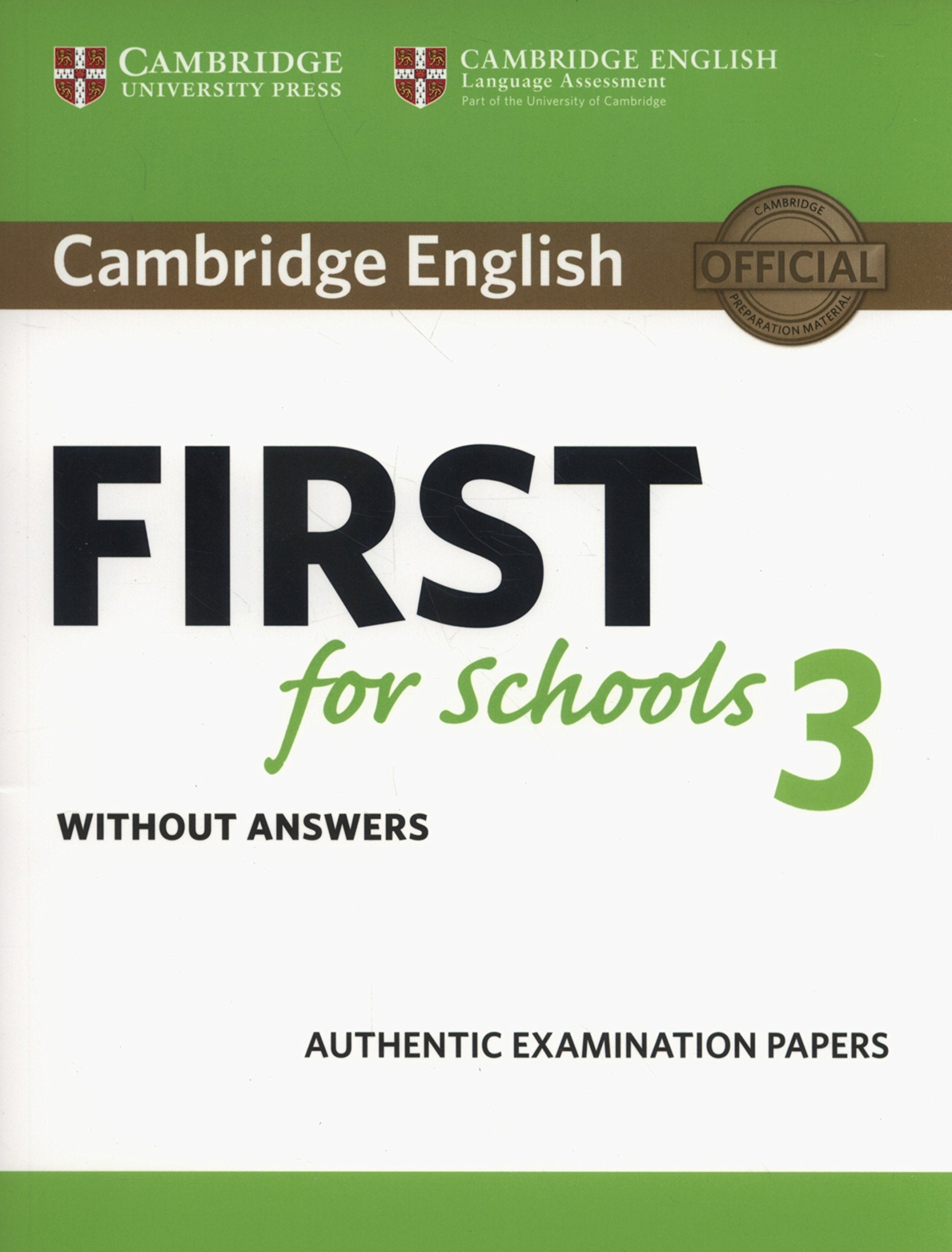Cambridge English First for Schools 3 Student's Book without Answers book