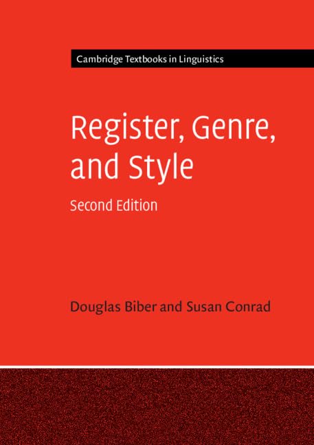 Register, Genre, and Style (Cambridge Textbooks in Linguistics) Social Sciences