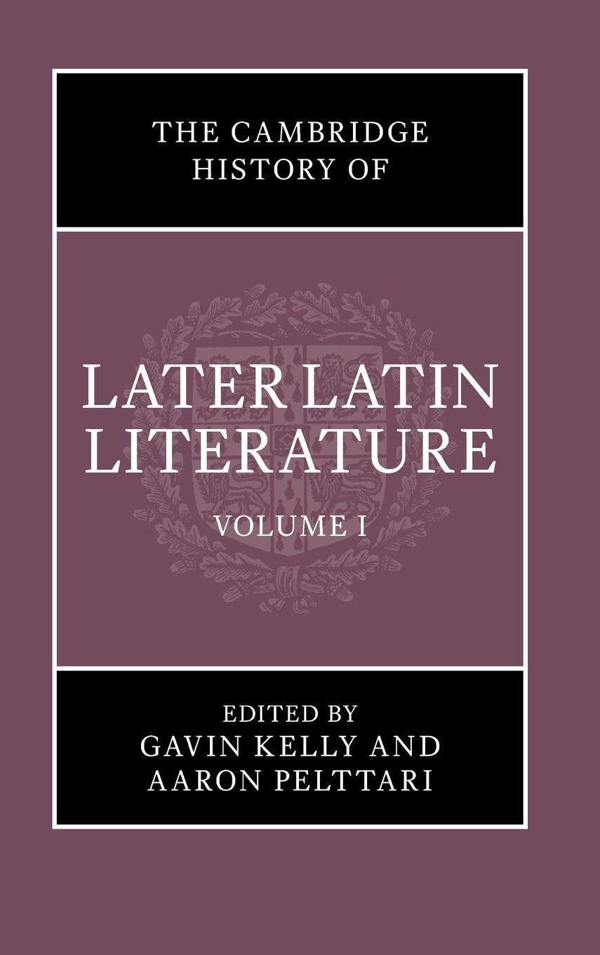 The Cambridge History of Later Latin Literature Fairy Tales & Legends