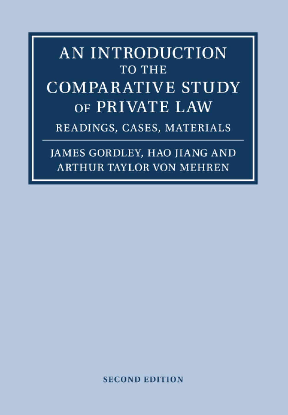 An Introduction to the Comparative Study of Private Law book