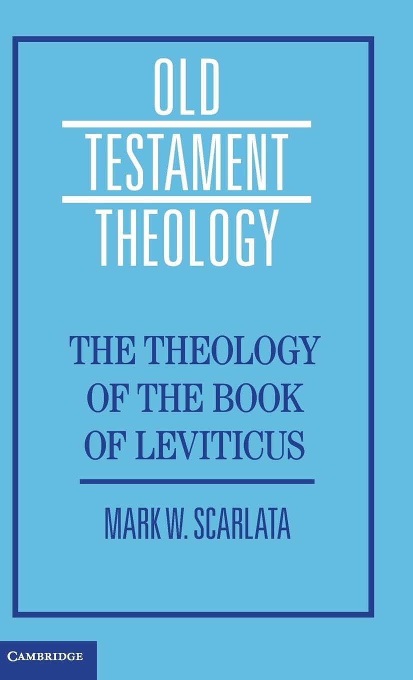The Theology of the Book of Leviticus Religion & Esotericism