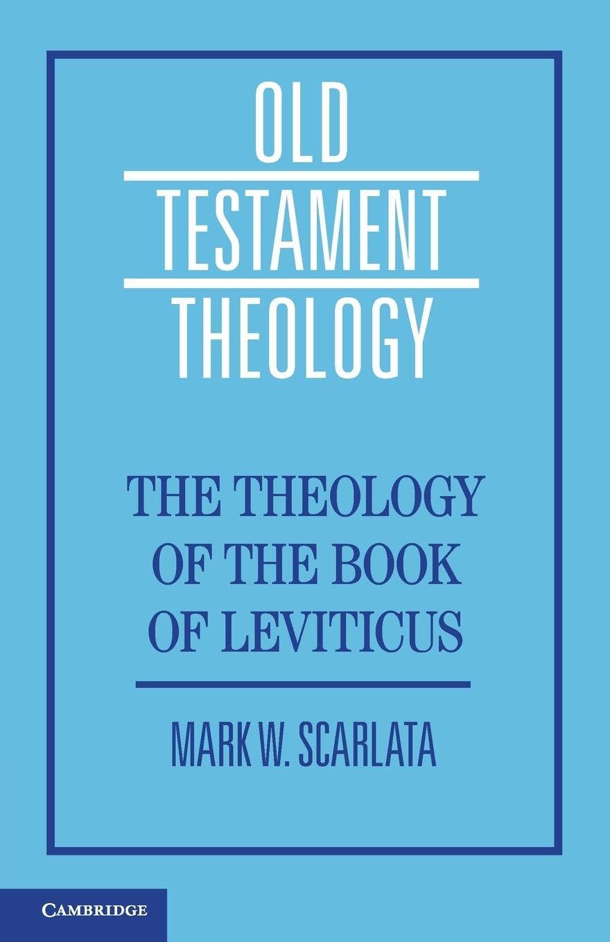The Theology of the Book of Leviticus Religion & Esotericism
