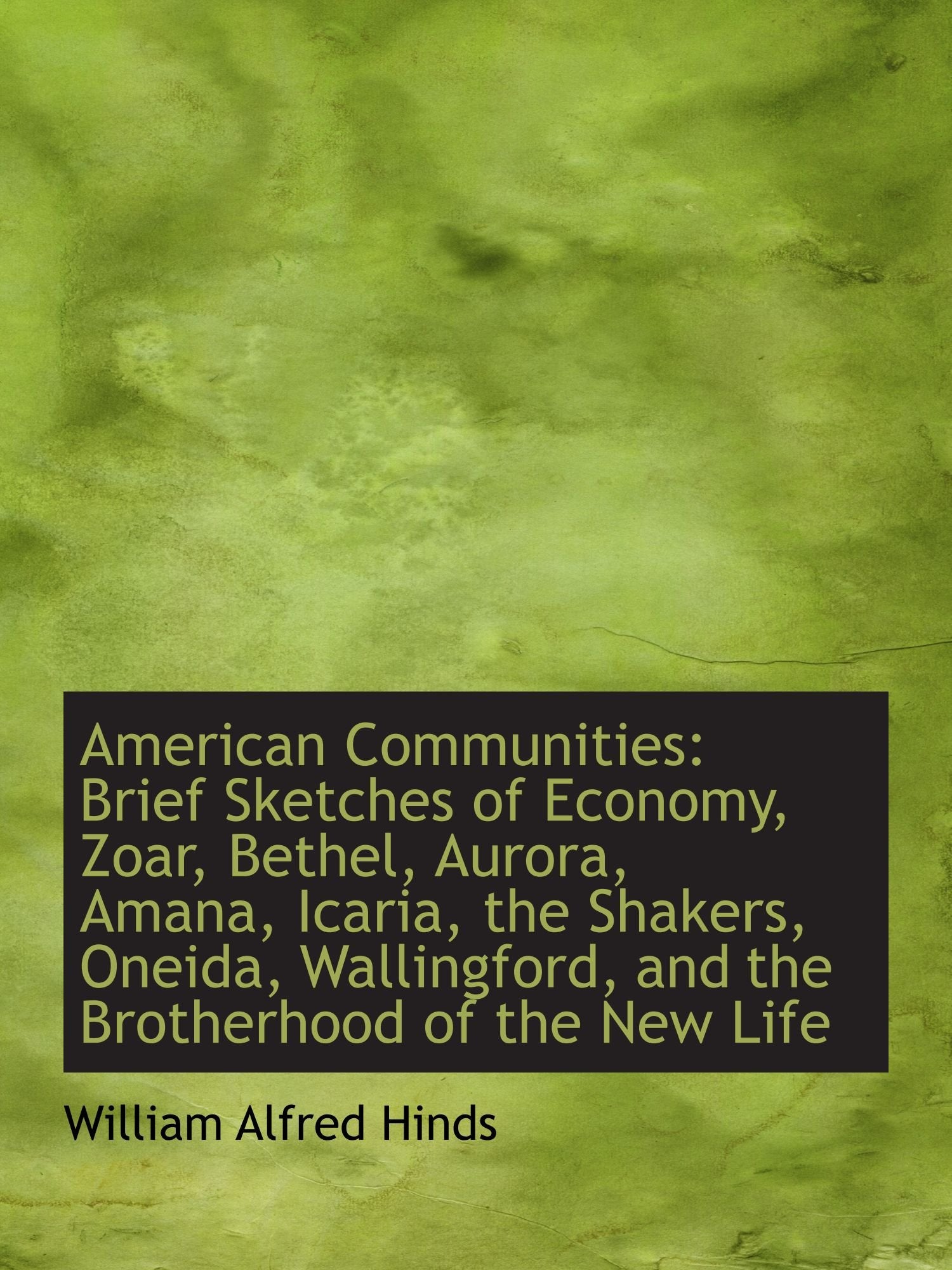 American Communities: Brief Sketches of Economy, Zoar, Bethel, Aurora, Amana, Icaria, the Shakers, O Politics & History