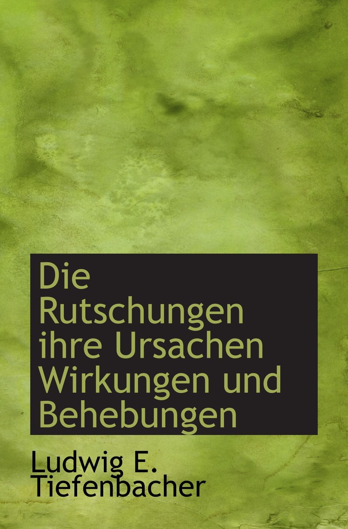Die Rutschungen ihre Ursachen Wirkungen und Behebungen Politics & History