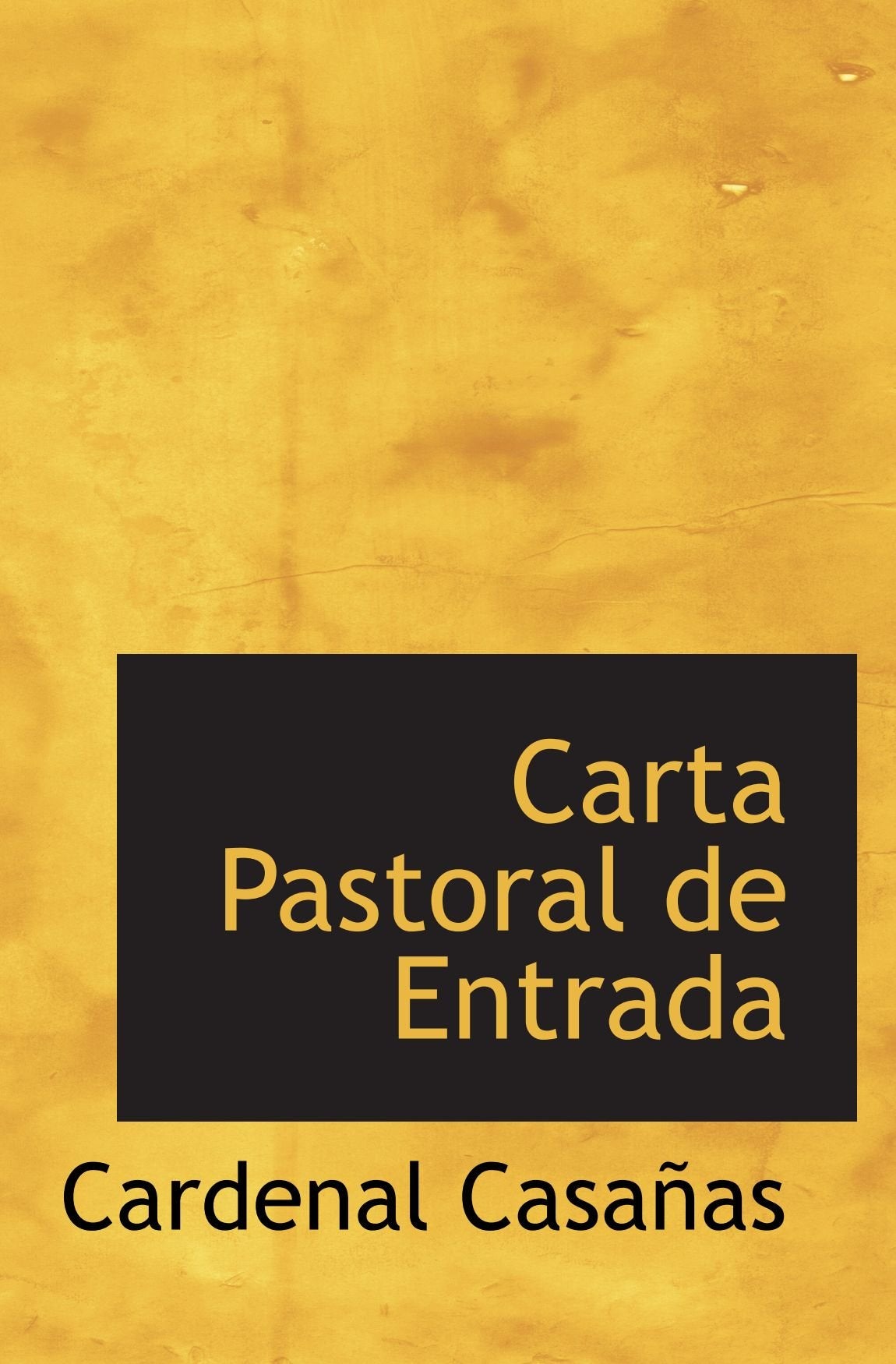 Carta Pastoral de Entrada Religion & Esotericism