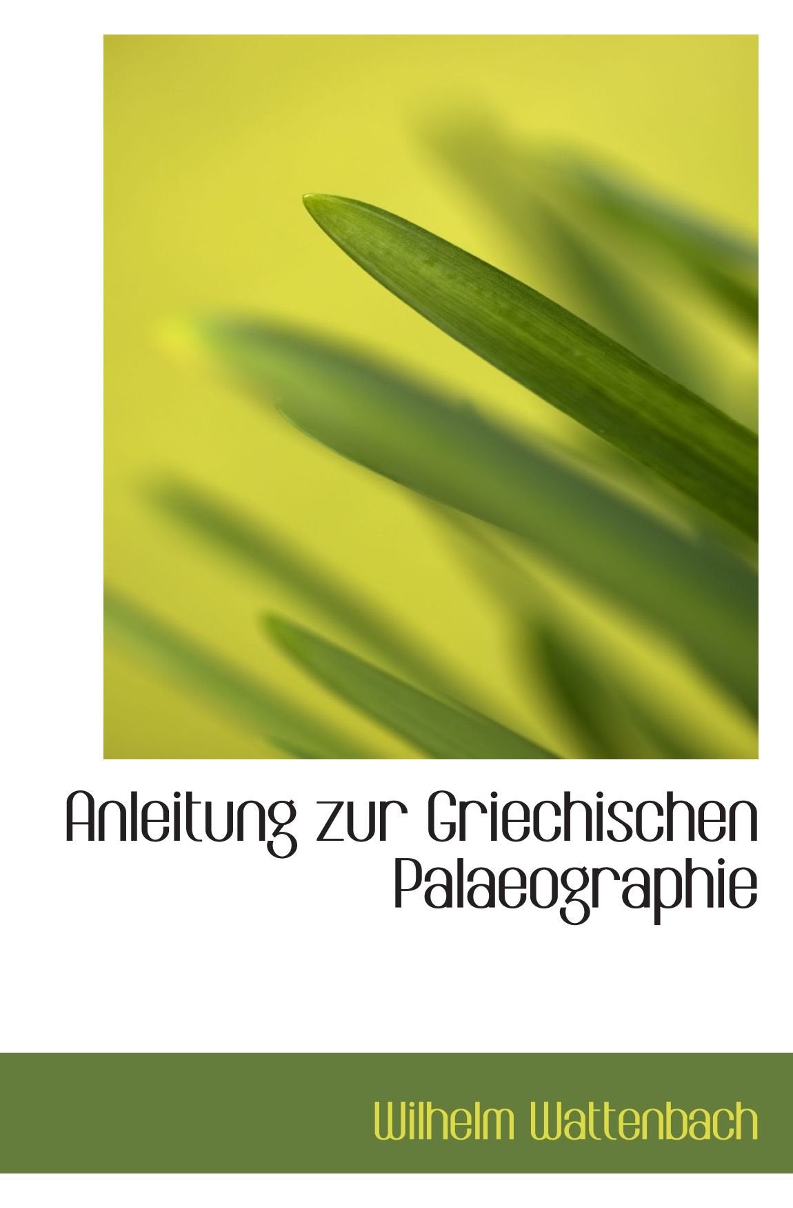 Anleitung zur Griechischen Palaeographie Politics & History