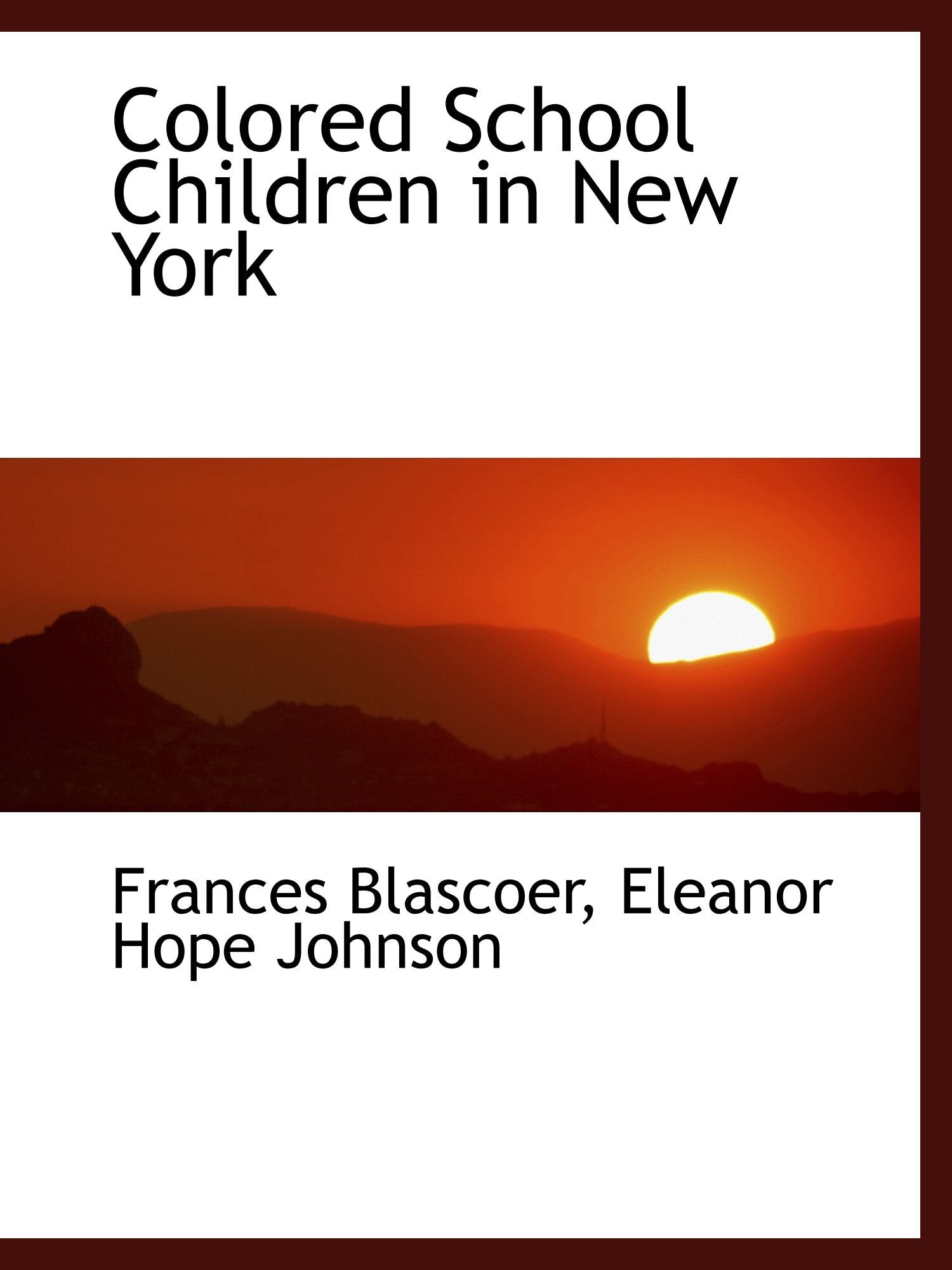 Colored School Children in New York Books