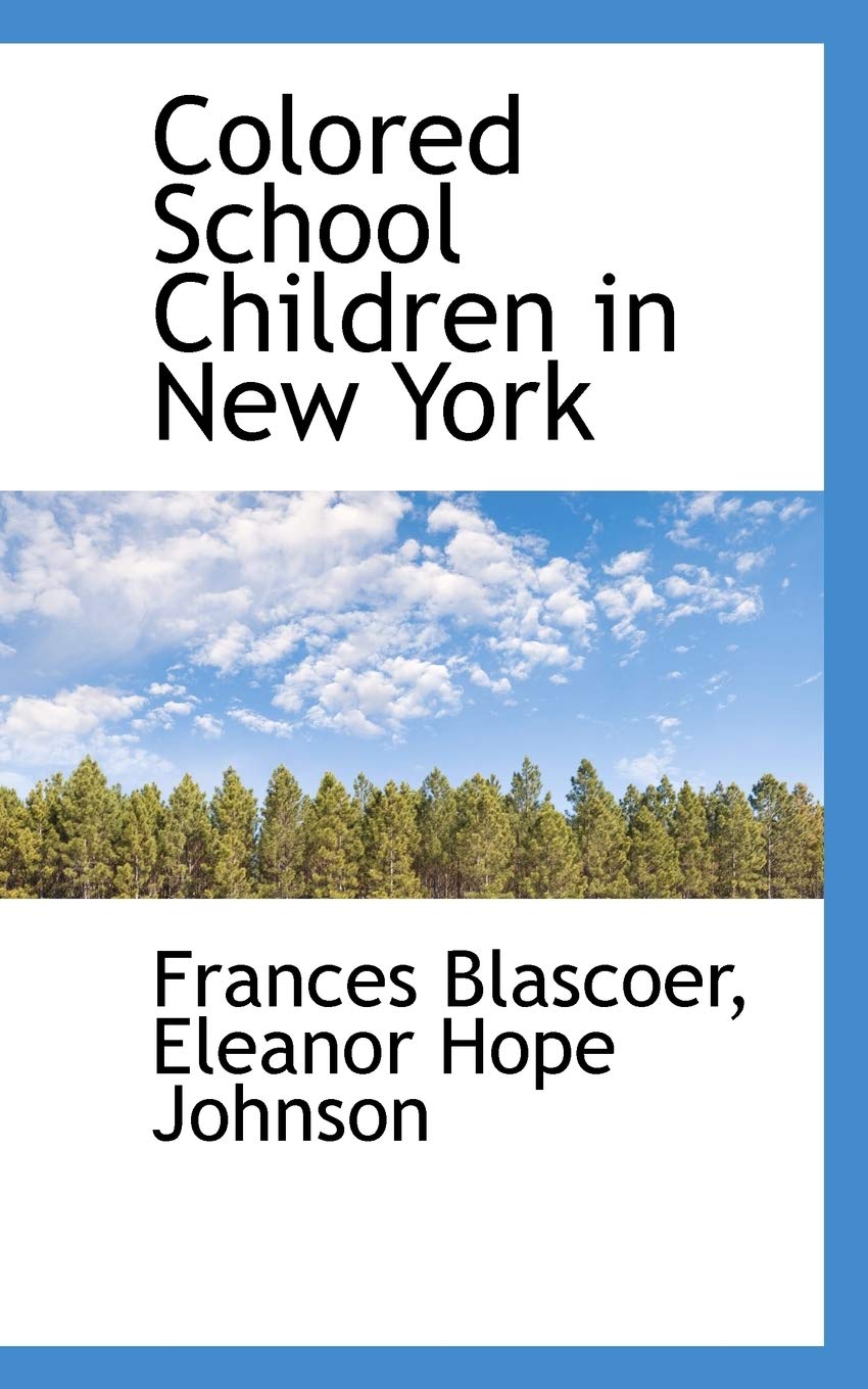 Colored School Children in New York Education & Training