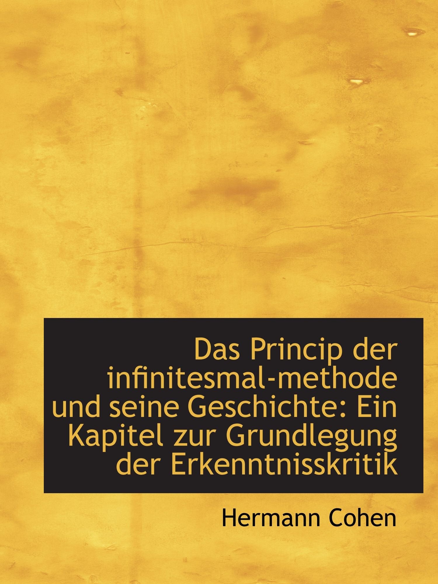 Das Princip der infinitesmal-methode und seine Geschichte: Ein Kapitel zur Grundlegung der Erkenntni Politics & History