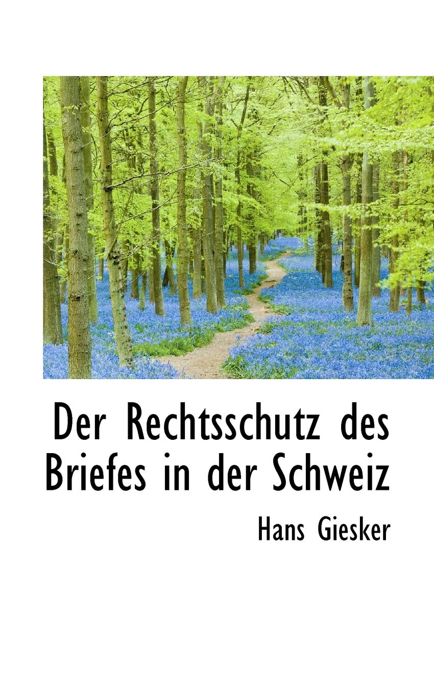 Der Rechtsschutz Des Briefes in Der Schweiz Politics & History