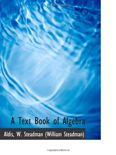 Product Image: A Text Book of Algebra