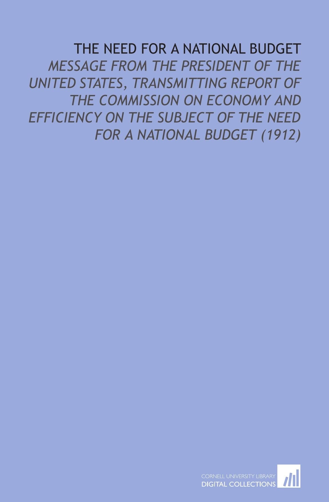 The Need for a National Budget Books