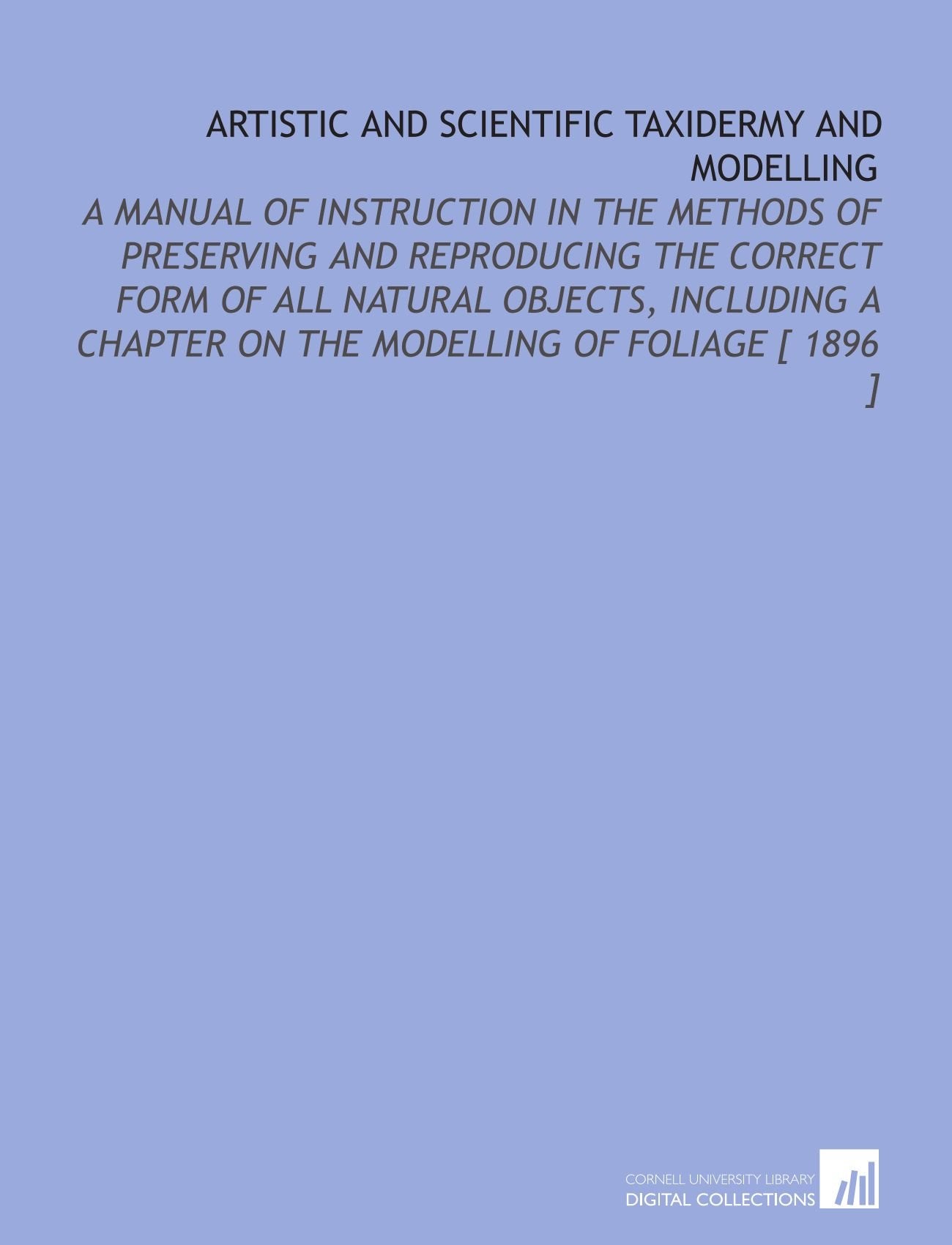 Artistic and Scientific Taxidermy and Modelling Books
