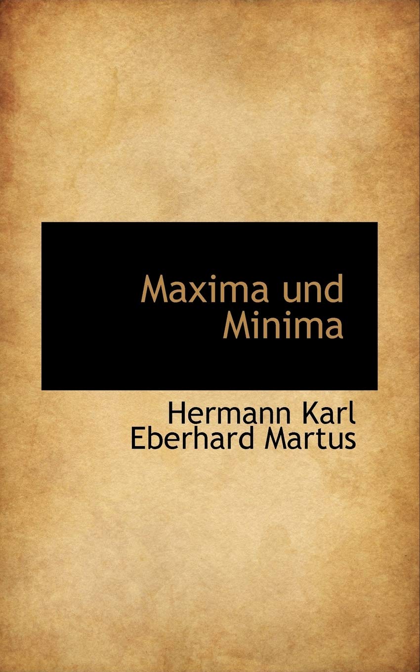 Product Image: Maxima Und Minima