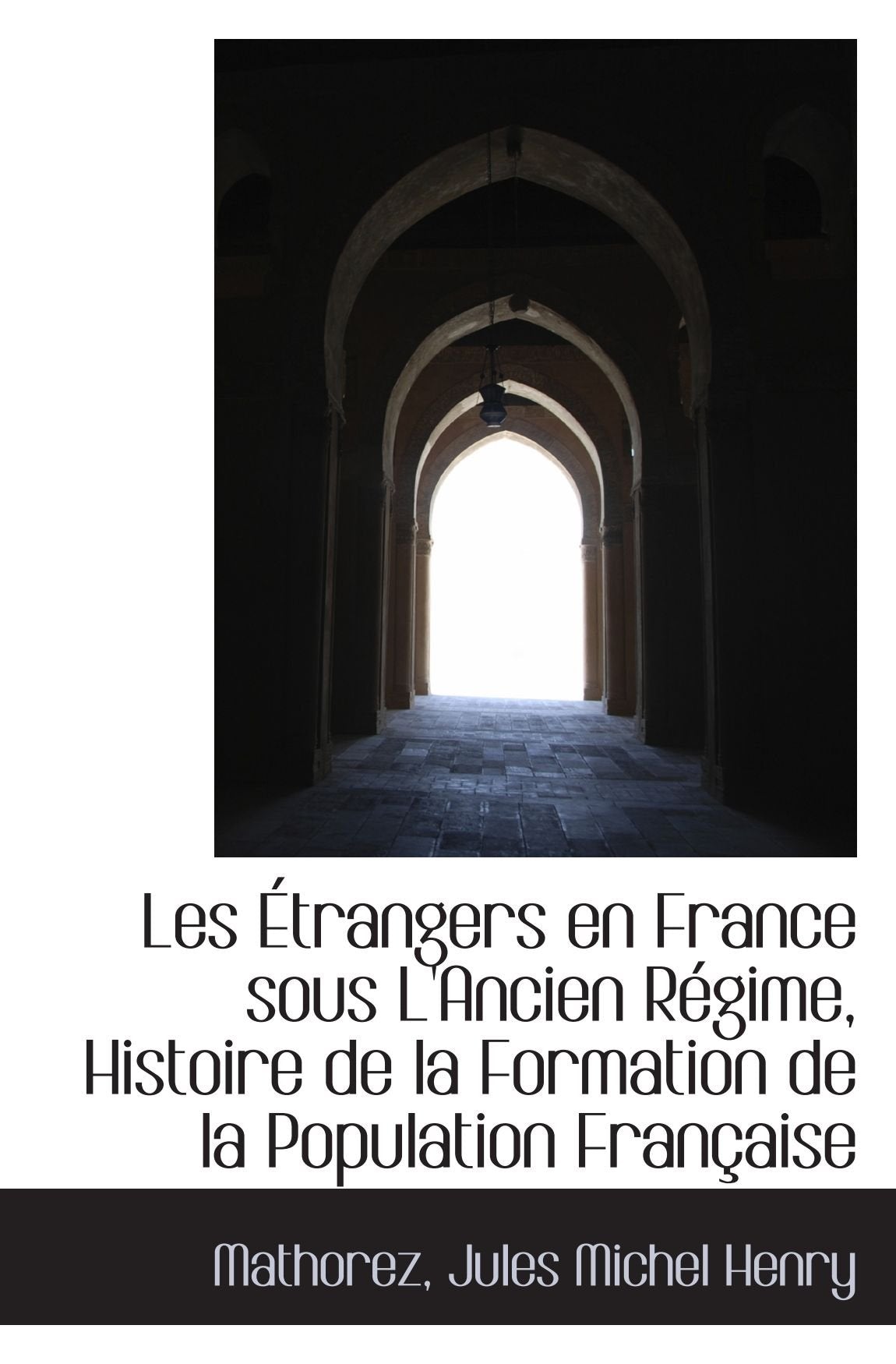 Les Étrangers en France sous L'Ancien Régime, Histoire de la Formation de la Population Française Politics & History