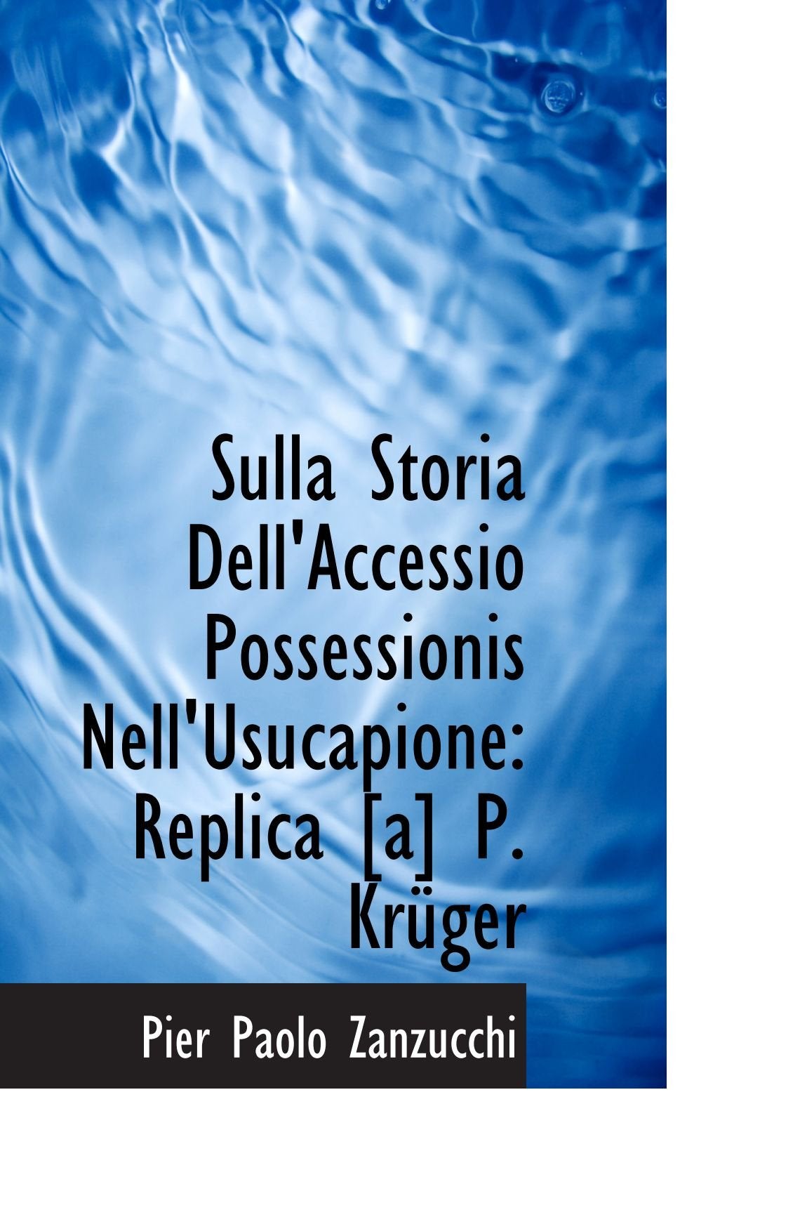 Sulla Storia Dell'Accessio Possessionis Nell'Usucapione: Replica P. Krüger Politics & History