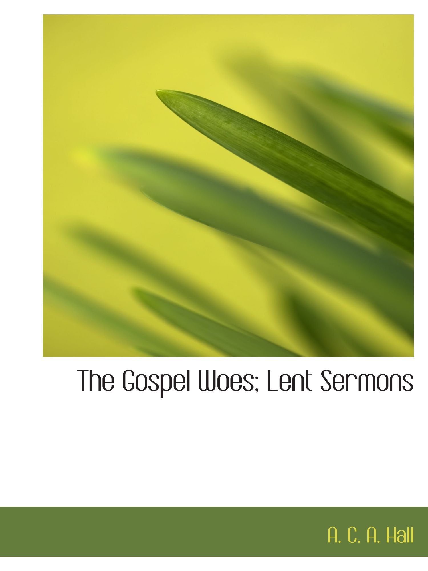 The Gospel Woes; Lent Sermons Politics & History