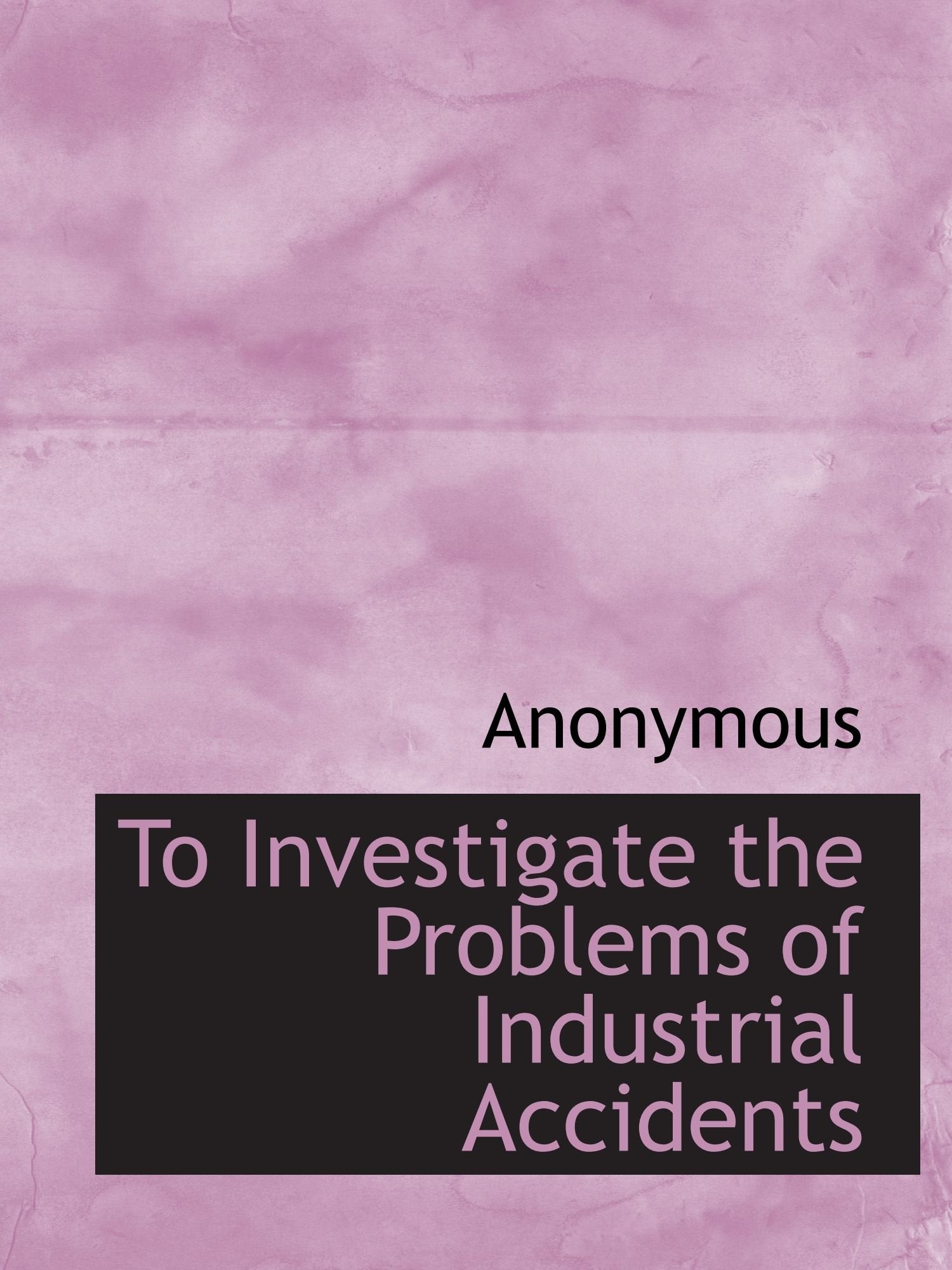 To Investigate the Problems of Industrial Accidents Politics & History