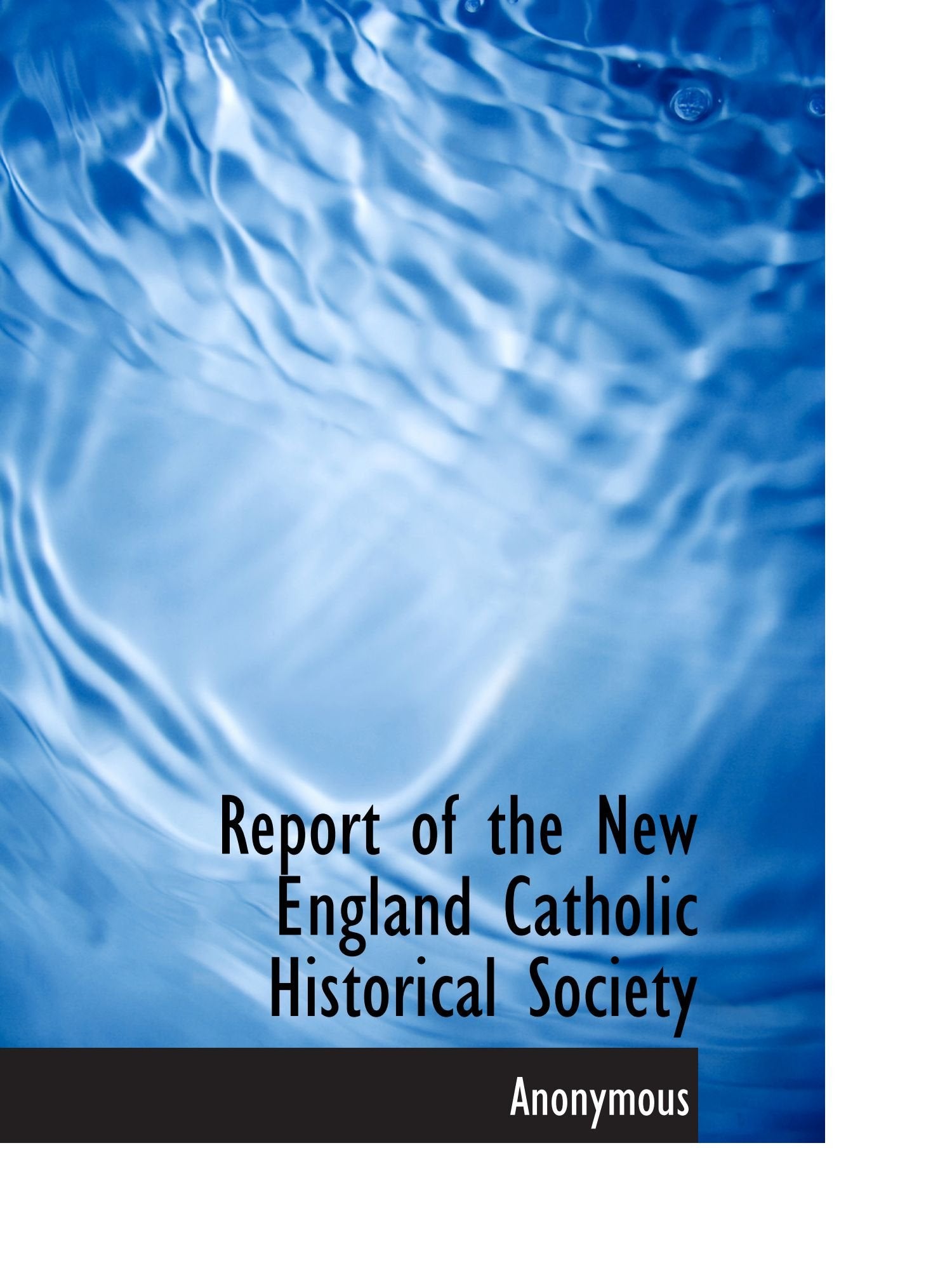 Report of the New England Catholic Historical Society Politics & History