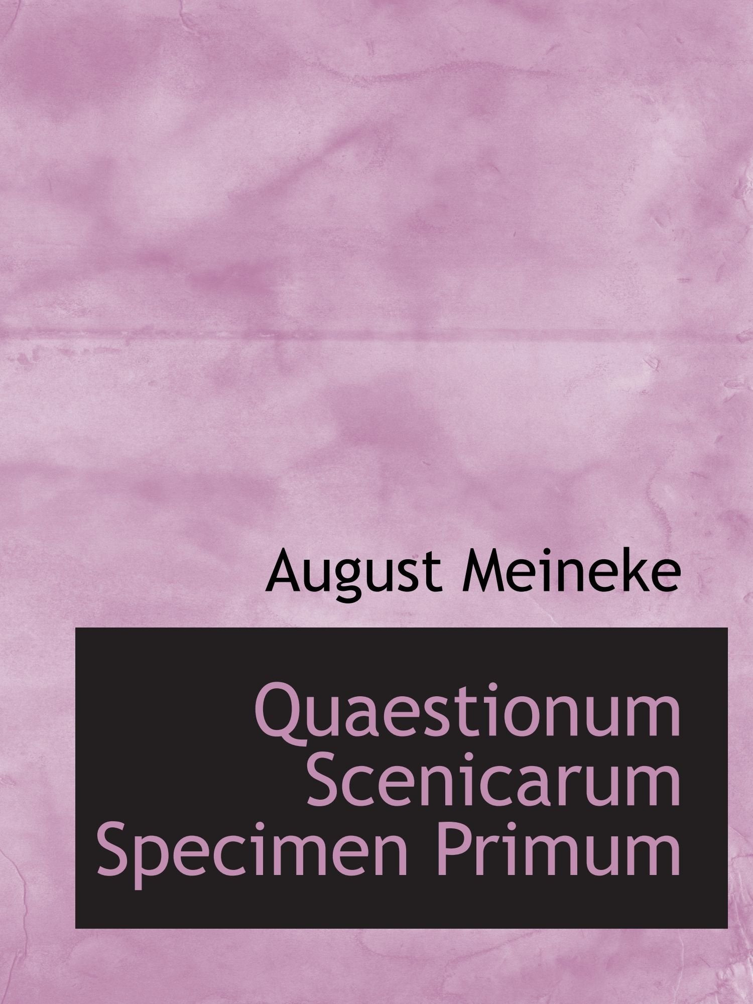 Quaestionum Scenicarum Specimen Primum Politics & History