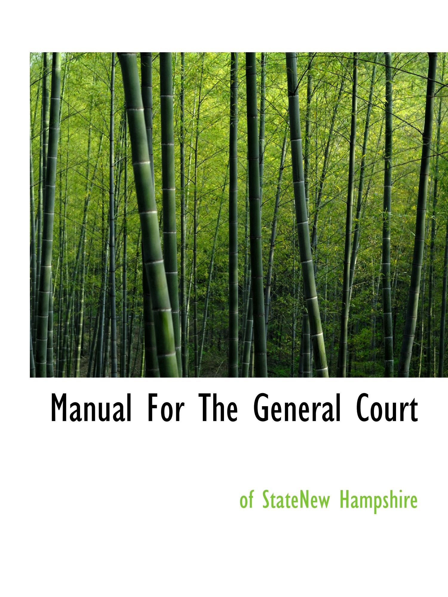 Manual For The General Court book