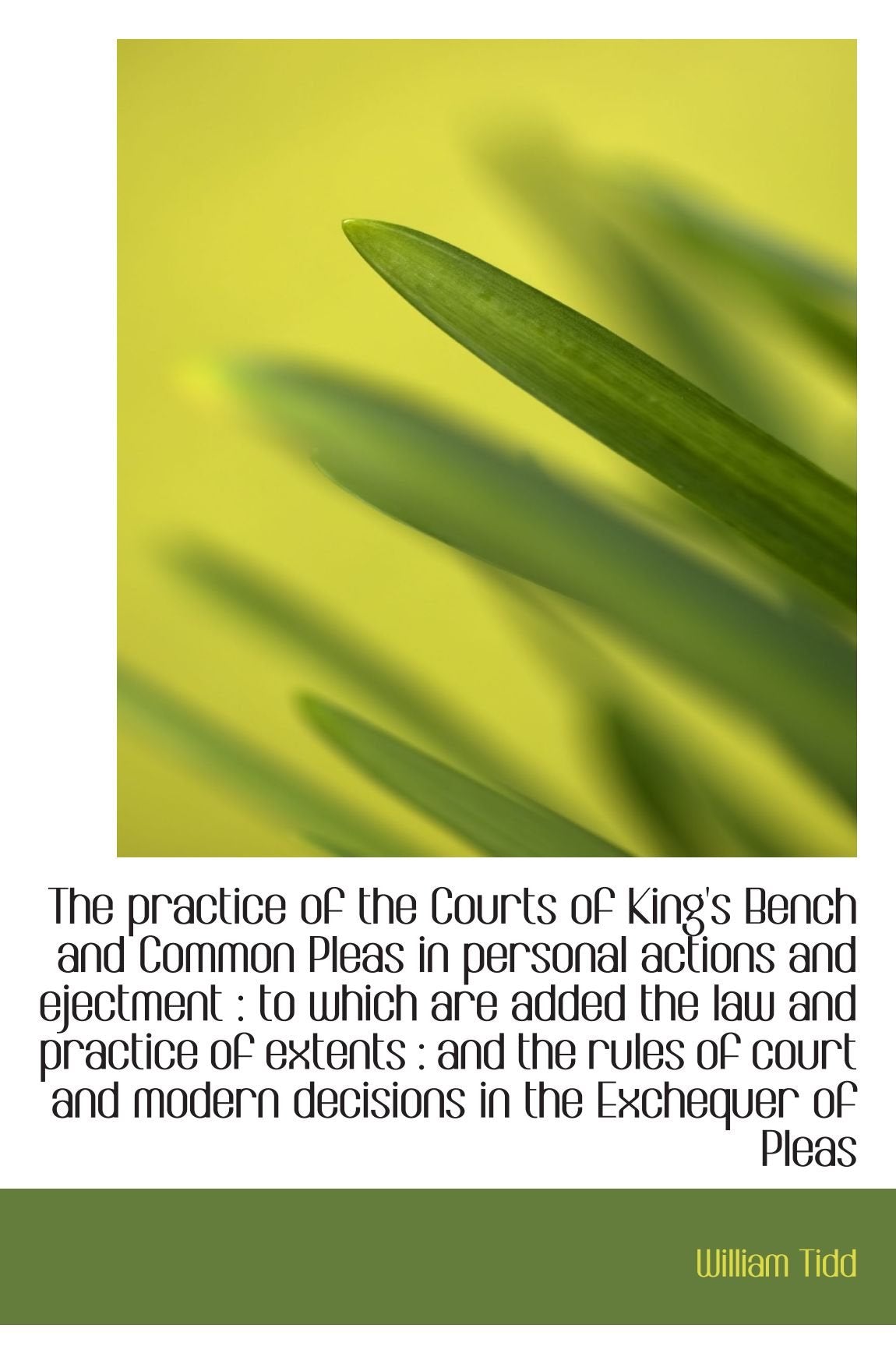 The practice of the Courts of King's Bench and Common Pleas in personal actions and ejectment : to w Politics & History