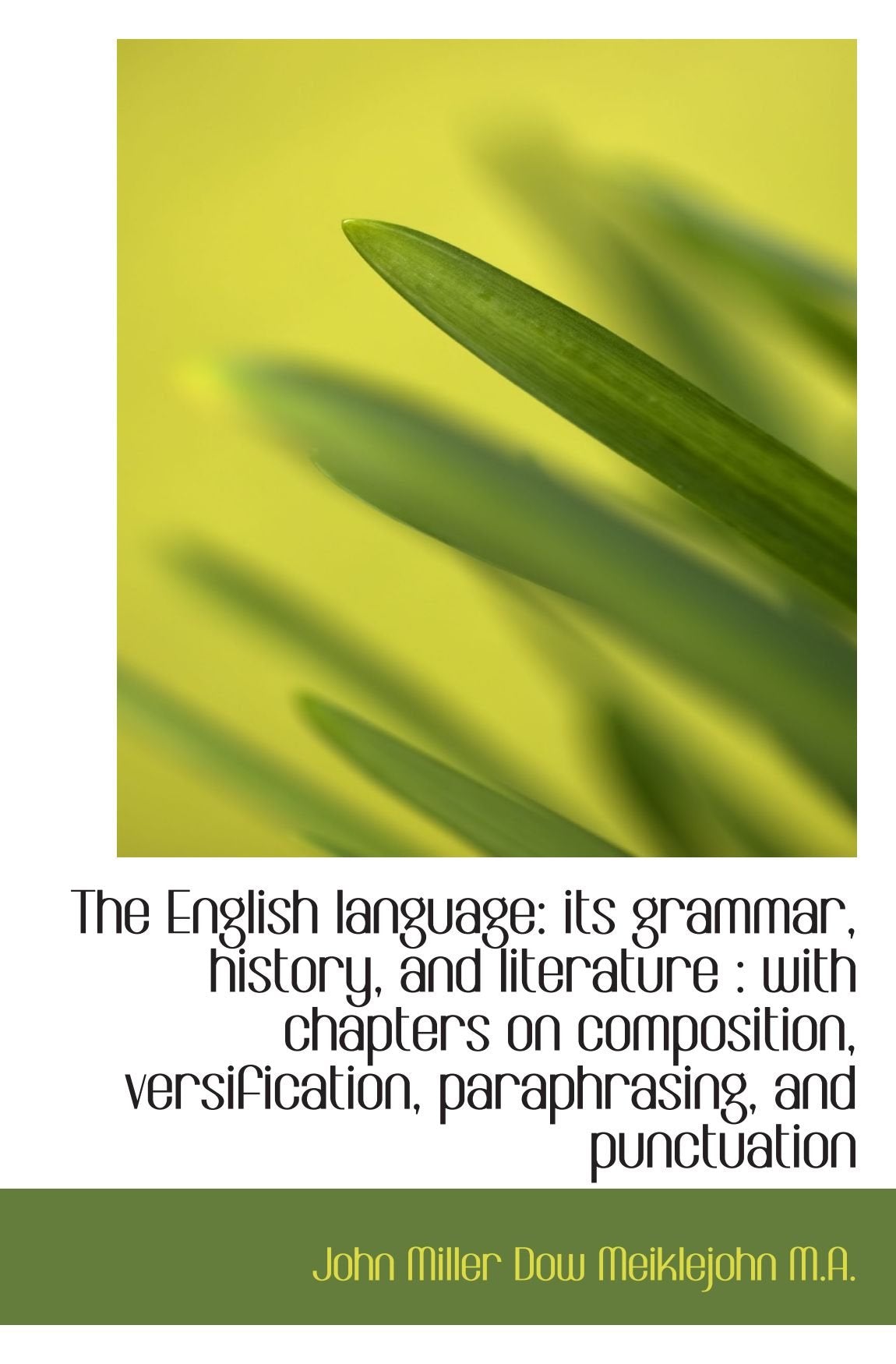 The English language: its grammar, history, and literature : with chapters on composition, versifica Politics & History