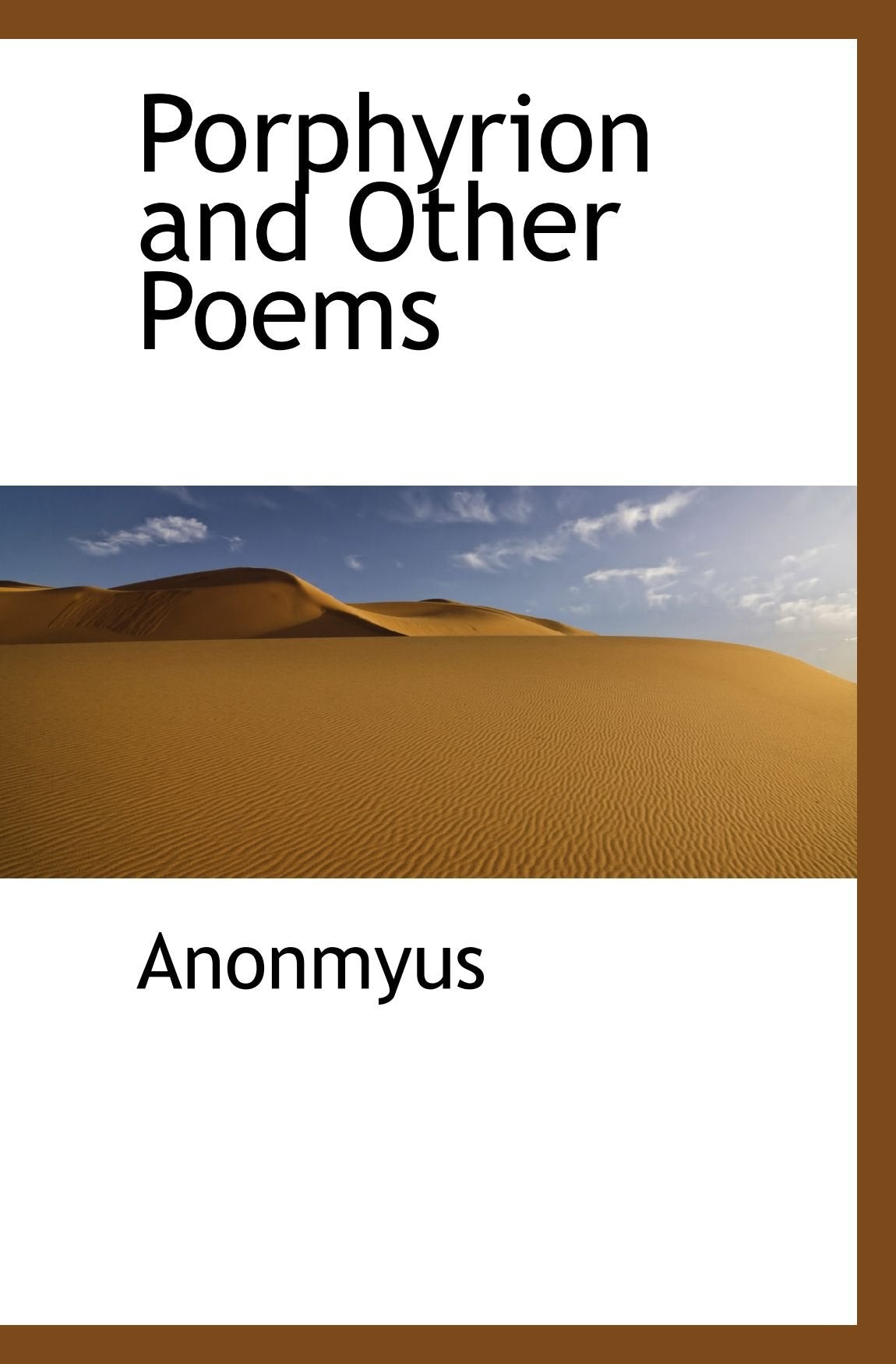Porphyrion and Other Poems Books